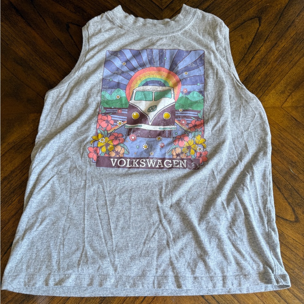 Volkswagen Graphic Gray Tank Top Rainbow
